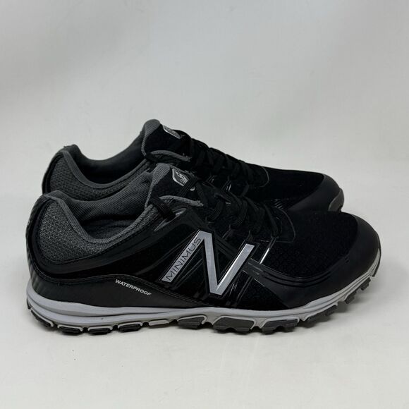 New Balance Minimus Spikeless Golf Shoes Mens 8 2E Wide Black Gray Waterproof - Picture 1 of 15